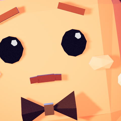 Claude, an orange box with a bow tie and a spark antenna