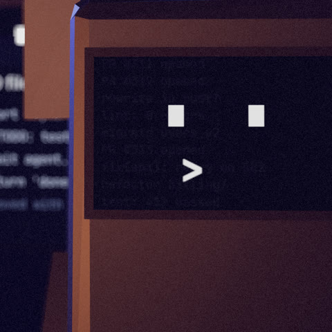 Codex, a black monolith with headphones and a terminal for a face